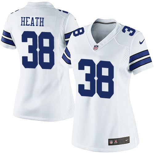 Women's Limited Jeff Heath Nike Jersey White Road - #38 NFL Dallas Cowboys